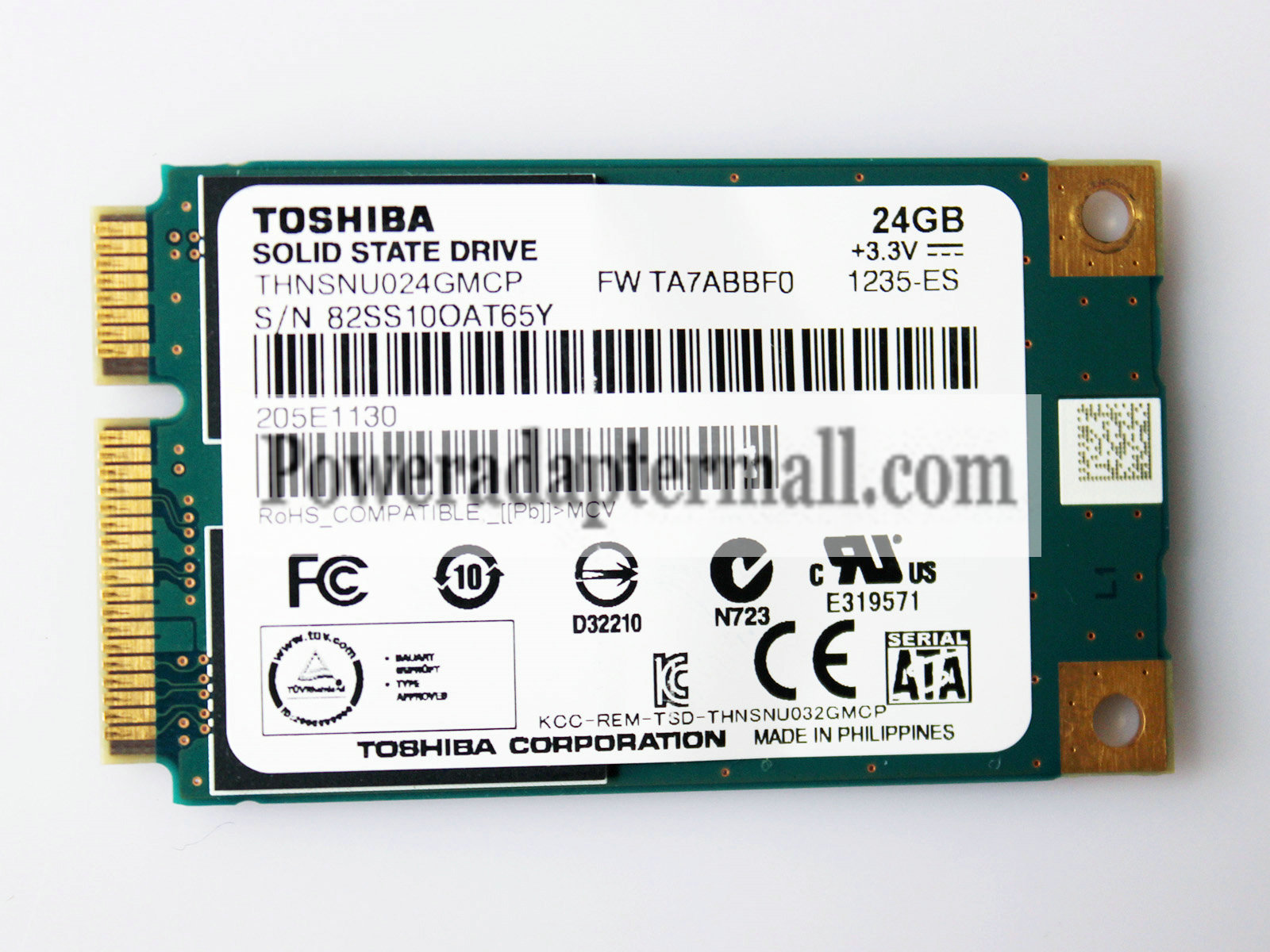 Toshiba 24GB SSD mSATA THNSNU024GMCP Solid State Hard Drive