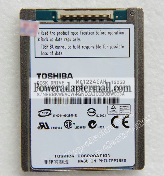 1.8"TOSHIBA MK1224GAH 120GB Hard Disk Drive HDD for iPod video