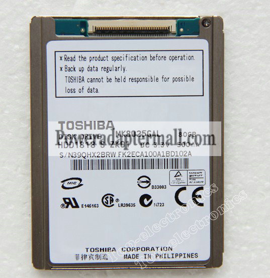 Latitude XT D420 D430 for 1.8"80GB TOSHIBA MK8025GAL Hard Drive - Click Image to Close