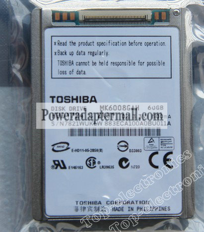 1.8" Toshiba 60GB MK6008GAH HARD DRIVE FOR IPOD Video 5.5th gen