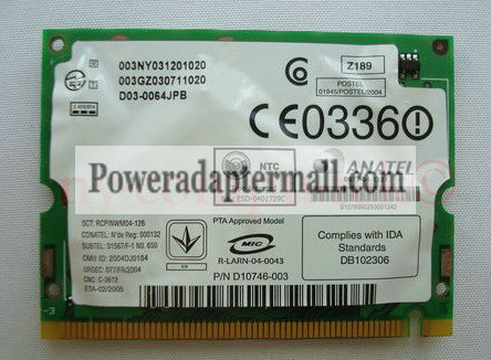 New IBM Lenovo R51 R50 Wireless WIFI 802.11b/g Card 39T0077