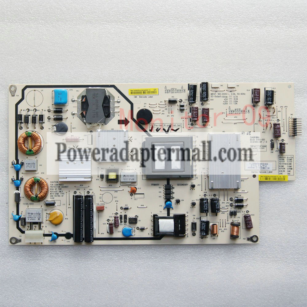 VIZIO E321MV LED TV Power Supply Board B166-001 4H.B1660.001 - Click Image to Close