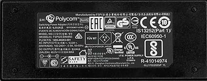 Genuine 48V AC/DC Adapter Compatible with Polycom Poly CCX 700 600 500 505 CCX700 2200-49750-025 CCX