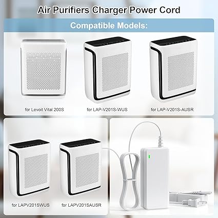 24V AC/DC Adapter Charger for Levoit Vital 200S LAP-V201S-WUS LAP-V201S-AUSR Smart True HEPA,for Lev