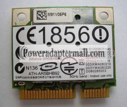 Dell DW1515 AR9280 Wireless Wlan N Half Mini pci-e Card