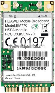 Unlocked HuaWei EM770J 3G 7.2Mbps WWAN WCDMA HSDPA Mini PCI-E Ca