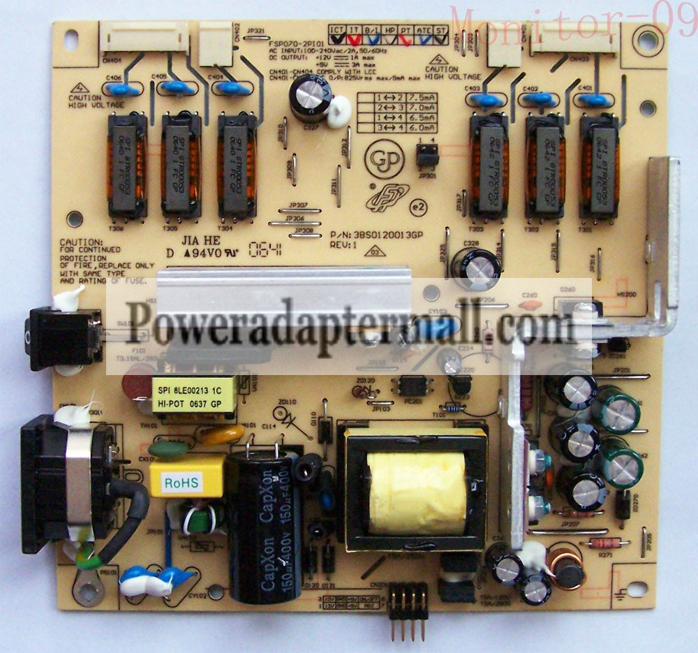 ACER AL2023 Power Board FSP070-2PI01 AS05B630401 3BS0120013GP - Click Image to Close