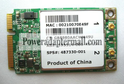 HP 487330-001 Broadcom Dual-Band bcm94322mc Wireless WIFI N Card - Click Image to Close