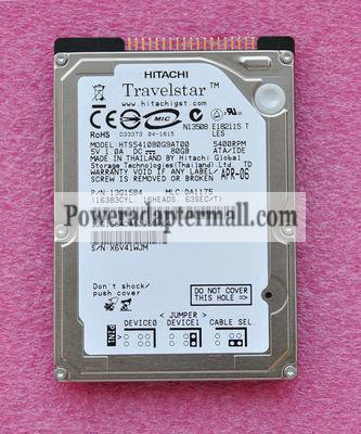 2.5"Hitachi HTS541080G9AT00 80GB Hard Drive IDE/PATA