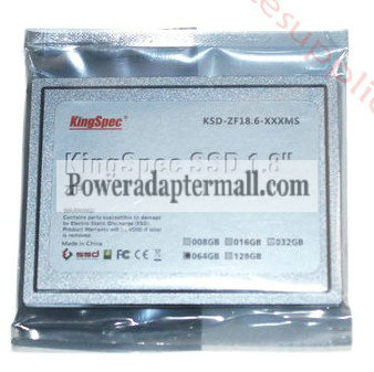 Kingspec 64GB KSD-ZF18.6-064MSSSD 1.8" ZIF/CE MLC for laptop