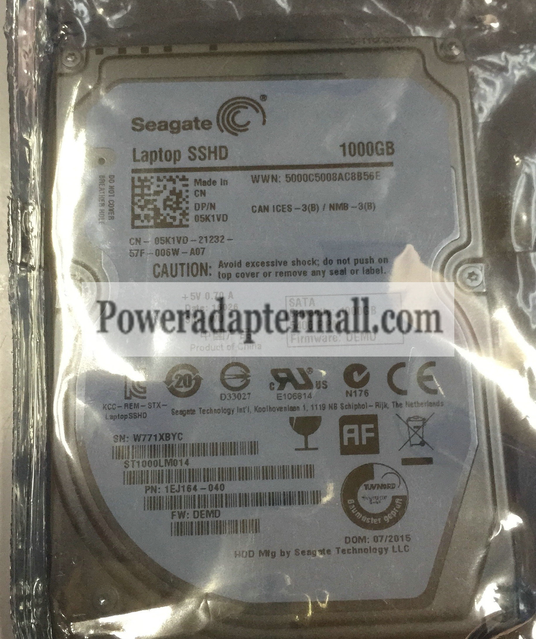 2.5"SATAIII Seagate 1TB/1000GB 6GB/s 64MB ST1000LM014 Hard Drive - Click Image to Close