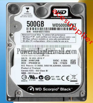 WD WD5000BPKT 2.5" SATA 500GB 7200RPM16MB Hard Drive