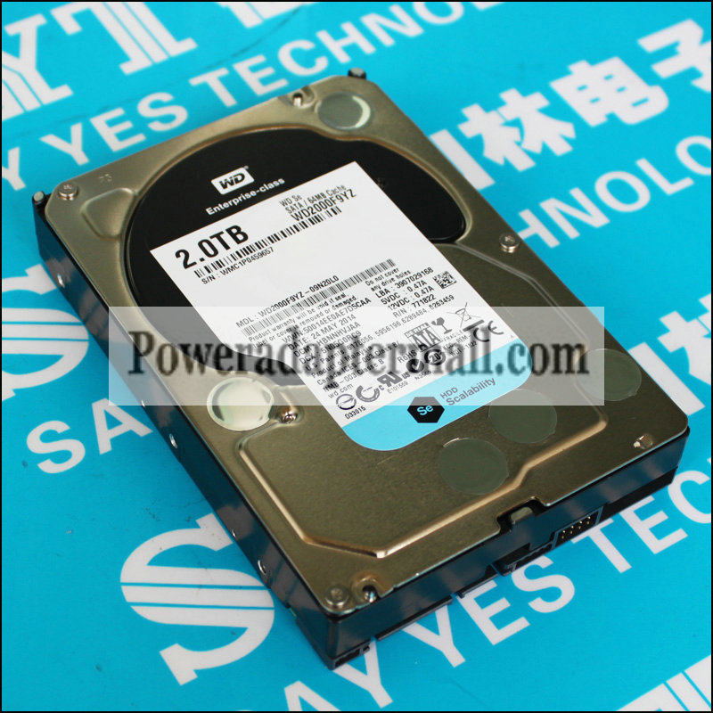 Western Digital Se WD2000F9YZ 2TB 7200RPM SATA3/SATA hard Drive - Click Image to Close