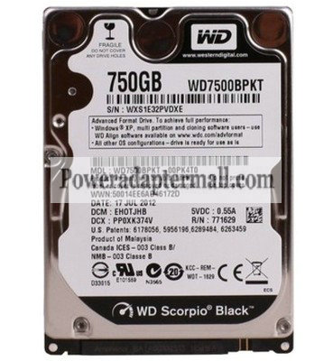 Western Digital WD7500BPKX 750GB 7200RPM SATA3/SATA Hard Drive