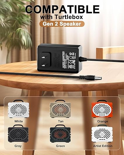 Speaker Charger for Turtlebox Gen 2 & Gen 3: Loud! Outdoor Portable Bluetooth 5.0 Speaker Power Cord